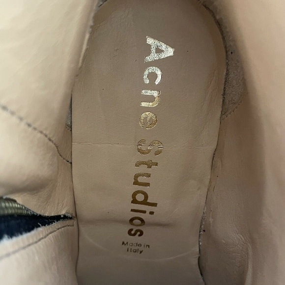 Acne Black Leather Pistola Ankle Boots - Picture 8 of 10